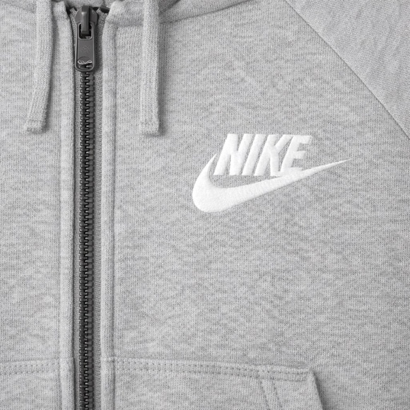 Nike Gray Full Zip Hoodie Womens Large Fleece Athleisure Jacket - Picture 3 of 7